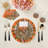Pheasant Feathers Vegan Leather Round Pebble Placemat