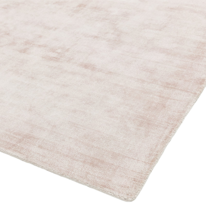 Phoebe Plain Silky Pink Rug, Runner 60 x 250cm