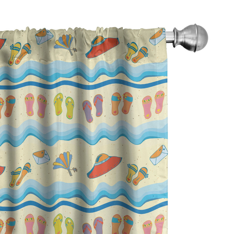 Flip Flop Semi-Sheer Rod Pocket Sliding Panel, 28" x 84"