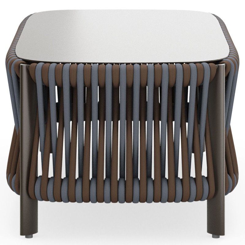 Eve Outdoor Side Table, Chestnut Brown