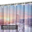 Rideau de douche avec 12 crochets Winter Road Snow Trees-1157910282