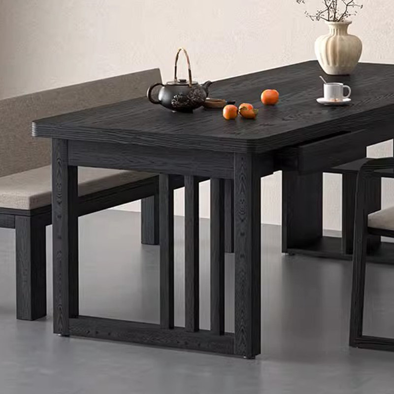 Une table de rangement robuste en bois de frêne, H 29,52 po x L 78,74 po x l 31,49 po