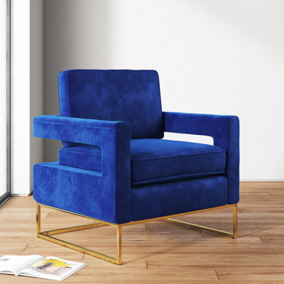 Fauteuil en velours l 33 po Binghamton