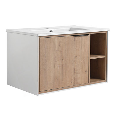 Floating Wall-Mounted Bathroom Vanity, Soft-Close Cabinet Door (Only Vanity,Without Basin)