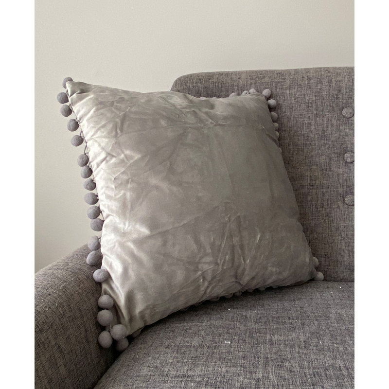  Coussin Pom Pom, gris