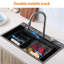 Évier de cuisine encastré 29,6 po x l 17,7 po avec robinet