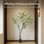 Arbre artificiel à feuilles en disque de 118 pouces, pré-pot, fausse plante, structure en fer flexible, facile d'entretien