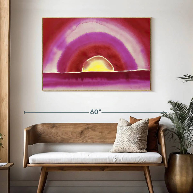 Sunrise 1916, Floating Frame Natural Wood, 46" X 31"