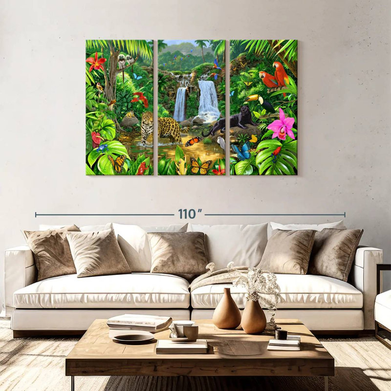 Brampt Rainforest Harmony I, 48" H x 74" W