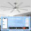 Ventilateur de plafond intelligent et à télécommande à 8 pales avec lumière pour l'intérieur et l'extérieur couvert-916851762-918206522-918206524