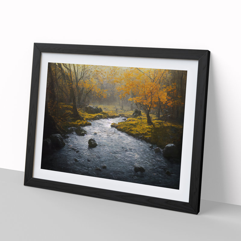 Ultimate Forest Stream - Framed Print, Black Framed, 46cm H x 64cm W x 2cm D