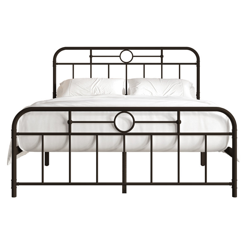 Avier Metal Spindle Bed, Full, Brown