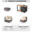 Ensemble de canapé modulaire 5 pièces avec coussins-794153595-798203223