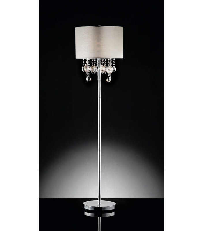 Kazuko 60'' Chrome Traditional Floor Lamp
