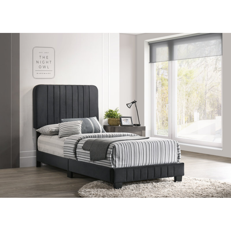Lodi Twin Box Spring Bed, Black, Twin, Black