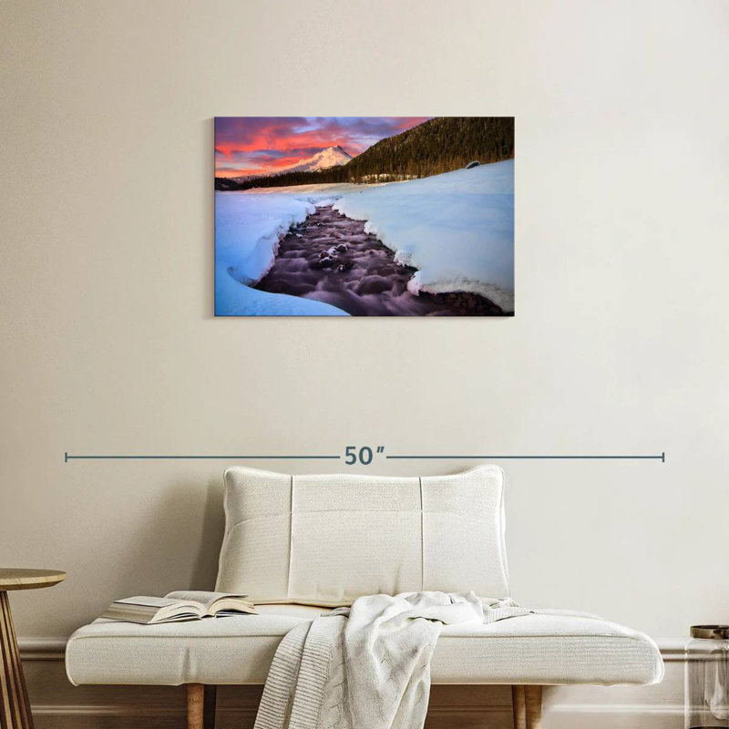 Alvord Mount Hood Path Winter Glow, 20" H x 30" W