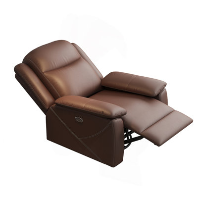 Rocker Recliner Chair With USB Charging Port, 360° Swivel Recliner Sofa, Oversized Electric Reclining Sofa For Adults, Nursing Chair With Overstuffed Cushion And Back (Brown)
