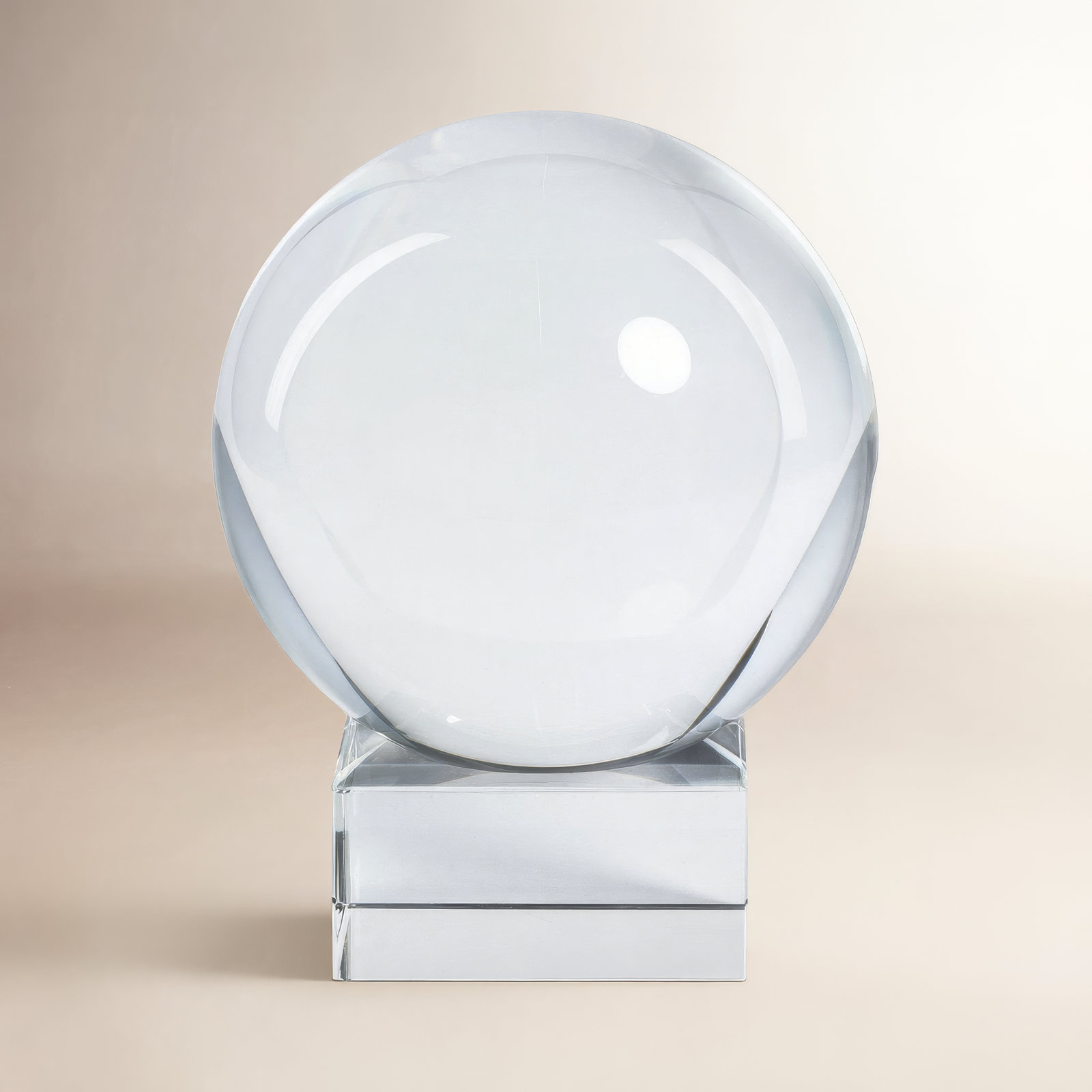 Rafael Sculpture, 7.5"H x 6" W x 6" D, Clear