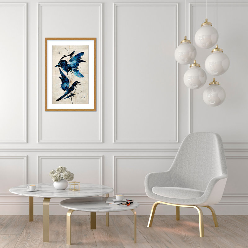 Nature Inspired Blue Birds, 24" H x 16" W