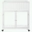 Banc de rempotage en bois avec 2 portes et roulettes-415381672