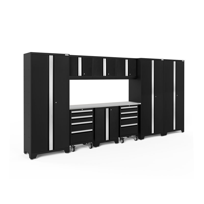 Bold Series 10 Piece Complete Storage System Set, Stainless Steel, Black
