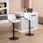 Brinitta Modern Swivel Adjustable Height Bar Stools Faux Leather Padded Counter Stools-344278942