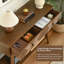 Console de grande hauteur en noyer de 39 po Asante