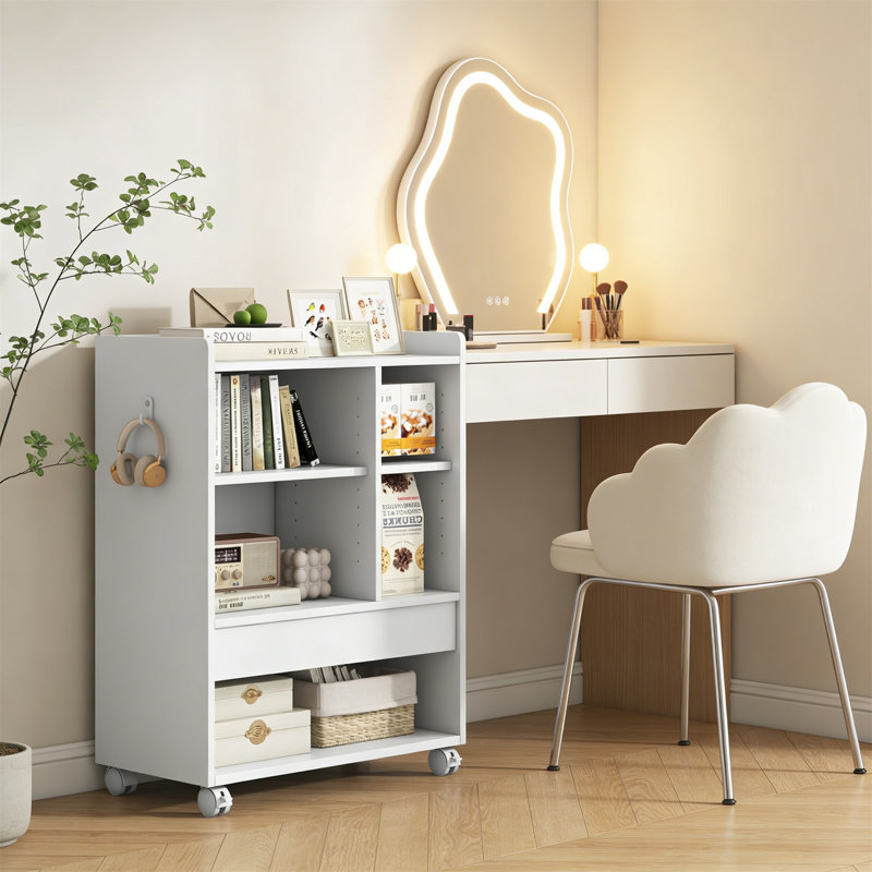 63cm W Manufactured Wood Bedside Table, White