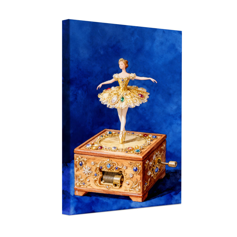 Boîte de musique de Noël danseuse de ballet, H 18 po x l 12 po