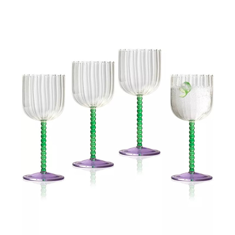 Ensemble de 4 verres à vin tout usage Mardi Gras