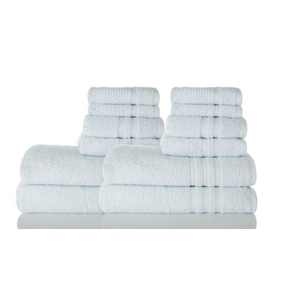 Ensemble de serviettes 12 pièces 100% coton zero torsion