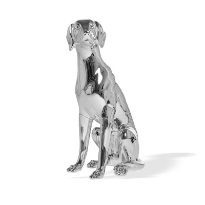 Fiberglass Sitting Dog Sculpture Ornament