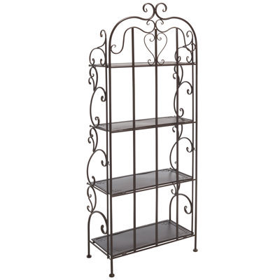 Angellyn Metal Weather Resistant Patio Shelving