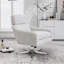 Fauteuil pivotant avec repose-pieds Jessicka pour salon, bureau