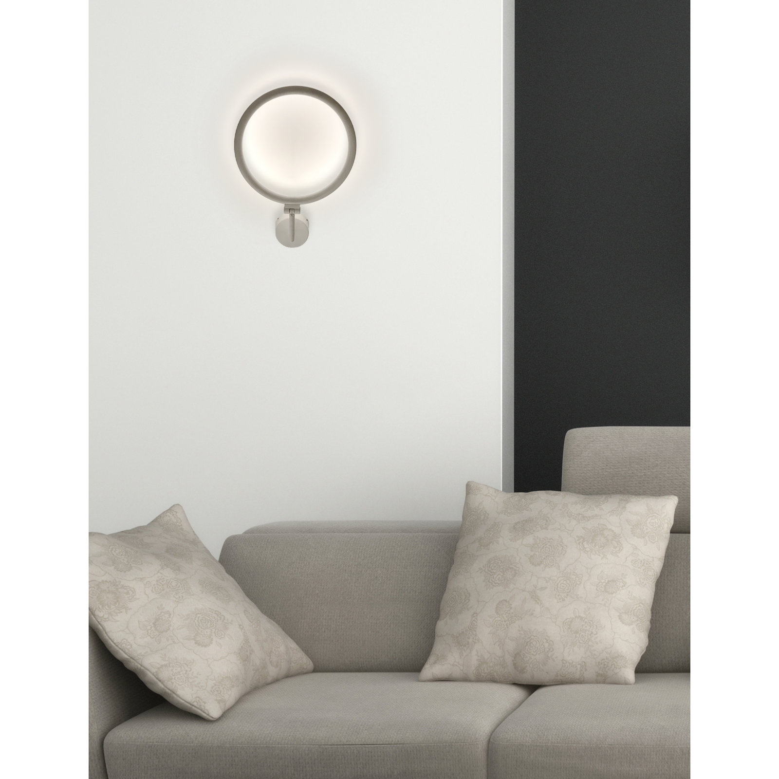 Ronak Dimmable Armed Sconce, Matte White