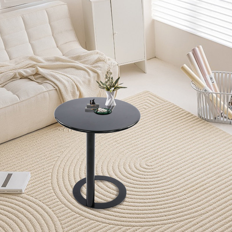 Table d'appoint ronde 18 po, Noir
