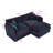 Modern Chenille Loveseat Sofa Couch With Ottoman-506217871-506217865