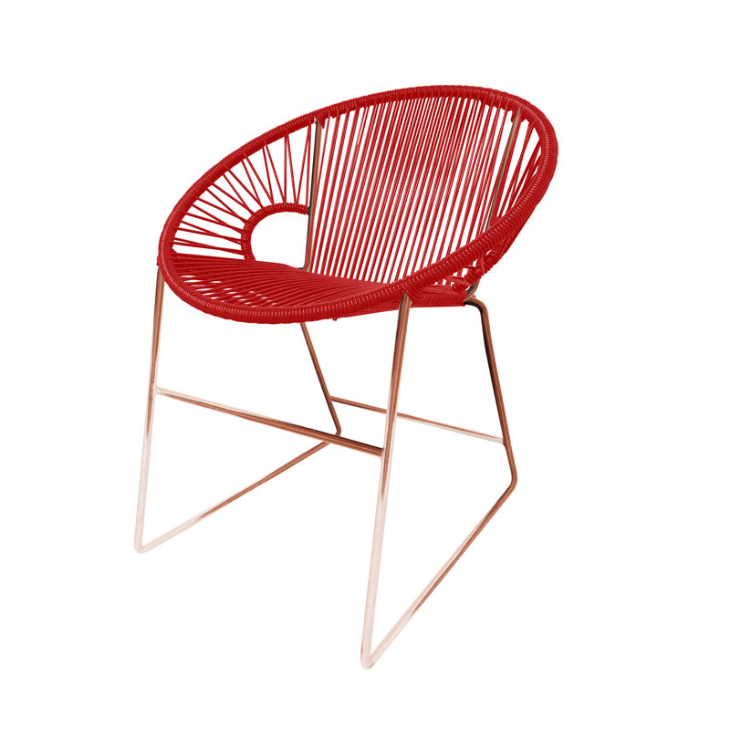 Chaise de patio Puerto, Rouge / Cuivre
