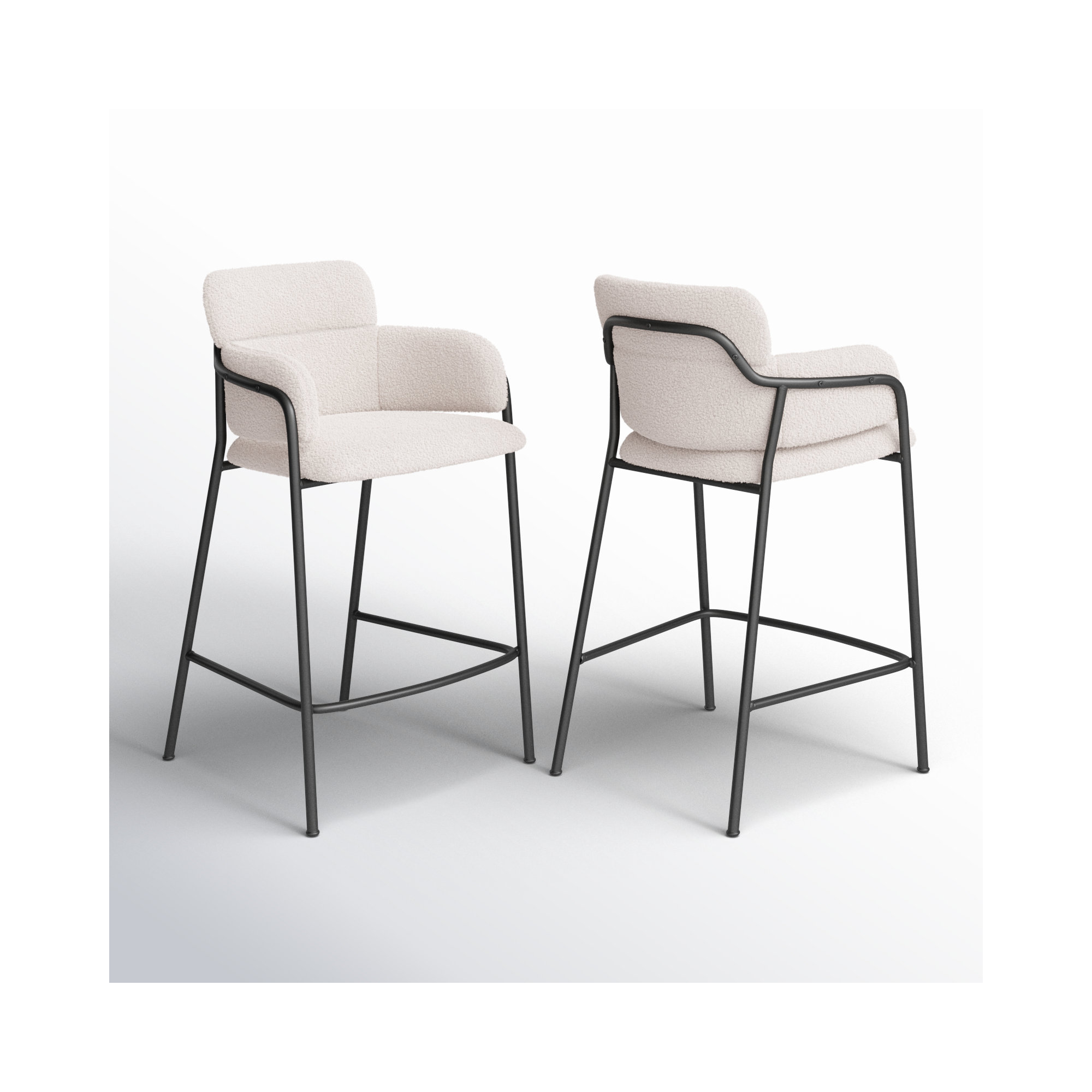 Kidman Bar & Counter Stool, Counter Stool (26" Seat Height), Cream