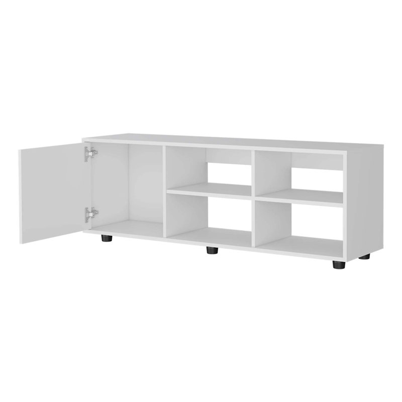 Versatile TV Stand with Abundant Storage and Modern Appeal for Any Room, White