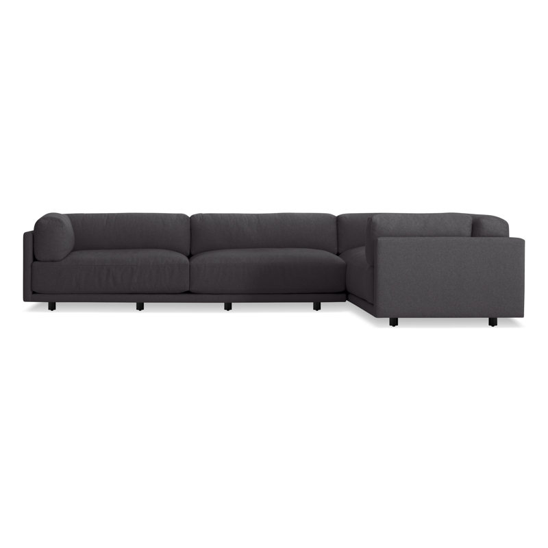 Sunday Sectional, Right Hand Facing, Sanford Black Crossweave