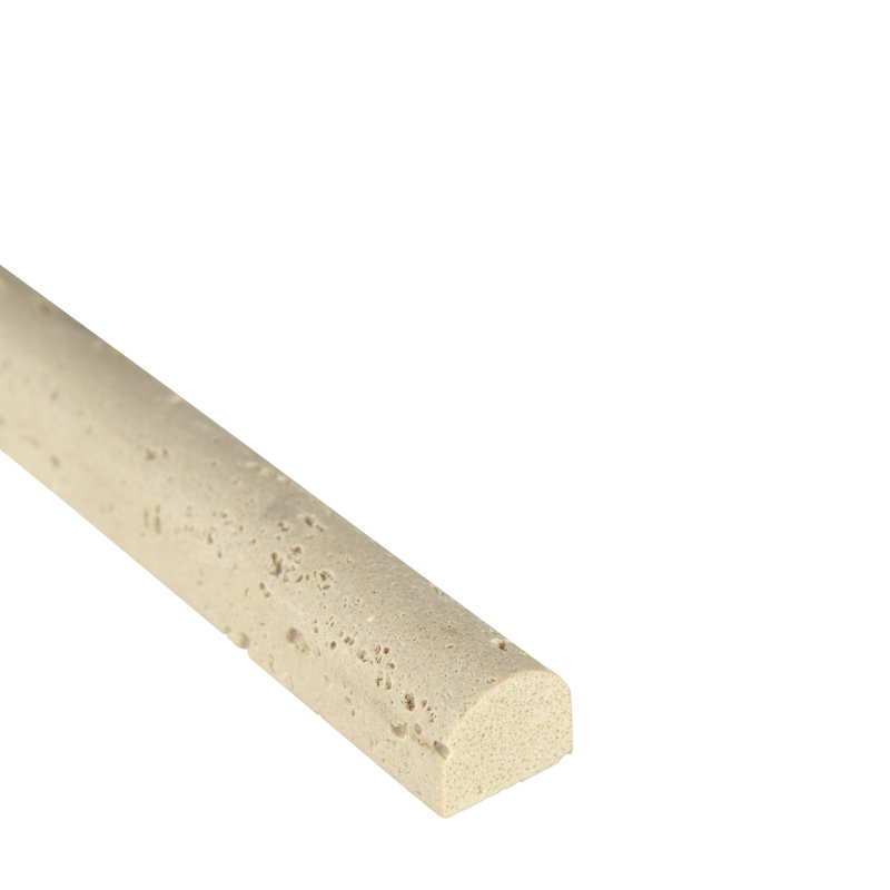 Chiaro Pencil 12'' Travertine Bullnose Tile Trim