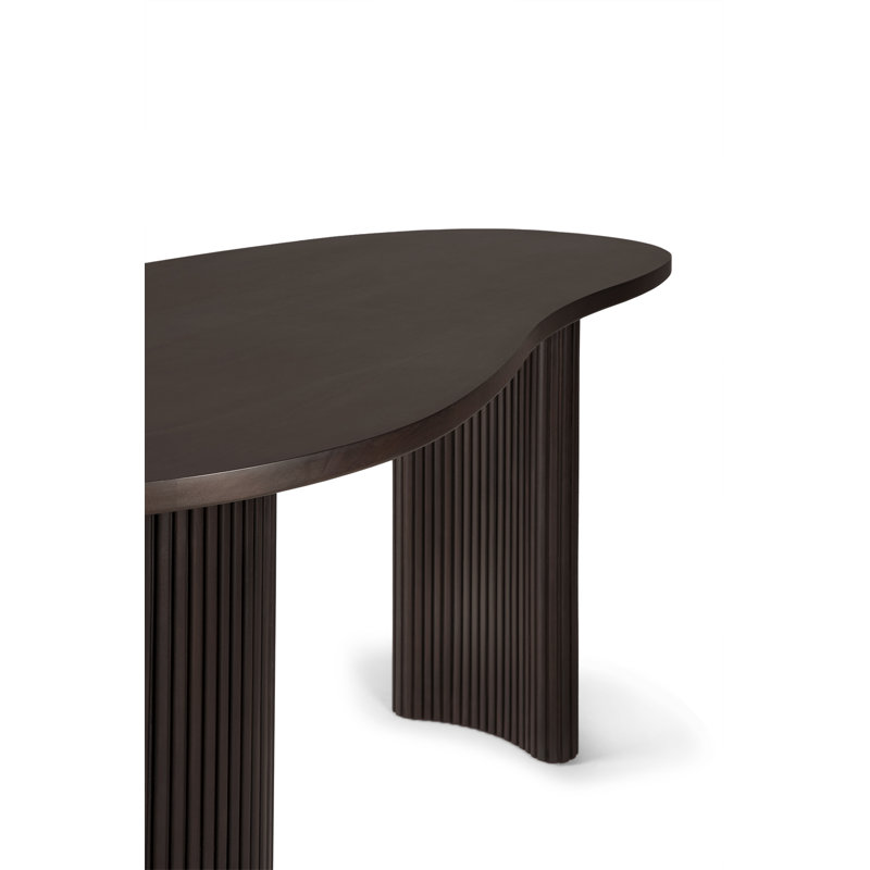 Boomerang Solid Wood Writing Desk, Espresso, 29.5" H x 63" W x 32.7" D