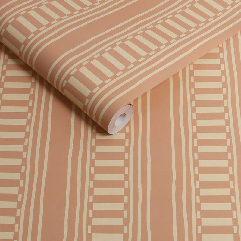 The Curiosity Shop Stripe Blush Wallpaper, Black