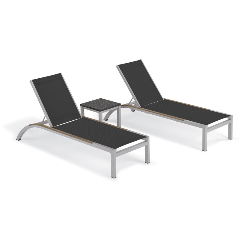 Argento and Travira Outdoor Chaise Lounge, Ninja