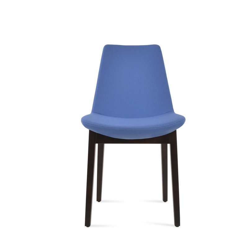 Eiffel Wood Dining Chair, Walnut, Sky Blue W