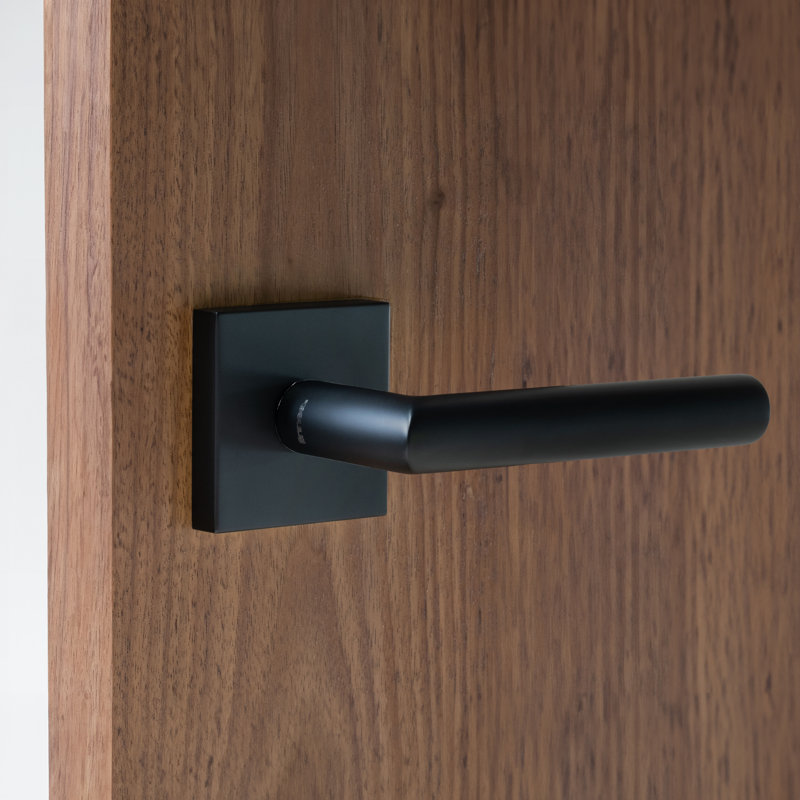 Single Dummy Door Lever, Left, Satin Black