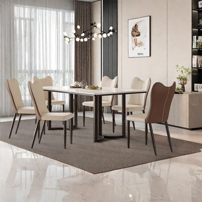 light luxury style sintered stone dining table