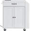Armoire de rangement sur roulettes pour îlot de cuisine sur roulettes avec station de charge (tabourets non inclus)