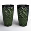 23.75"H Set Of 2 Oversized Eco-Friendly PP And Stone Honeycomb Textured Green Tall Plastic Planter-1826970741